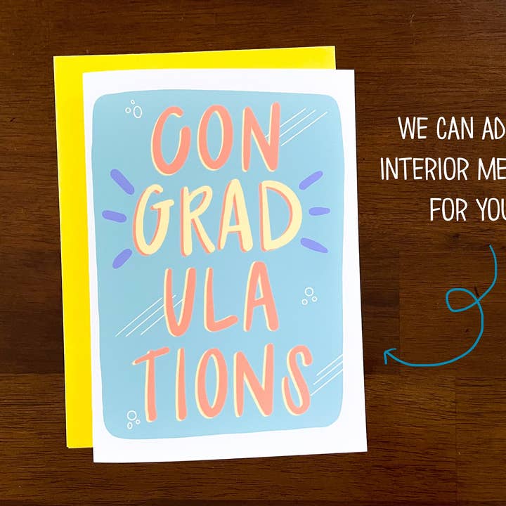 Carte de remise des diplômes colorée par Stonedonut Design pour la vente par Stone Donut Design, LLC