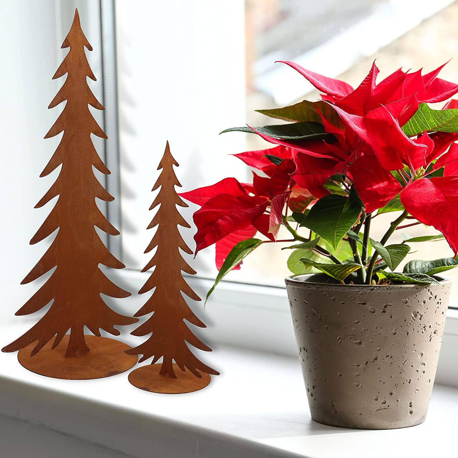 Rostikal - Vendita all'ingrosso Decorazione natalizia - Tappo/su piastra di base per albero di Natale con decorazione natalizia color ruggine10