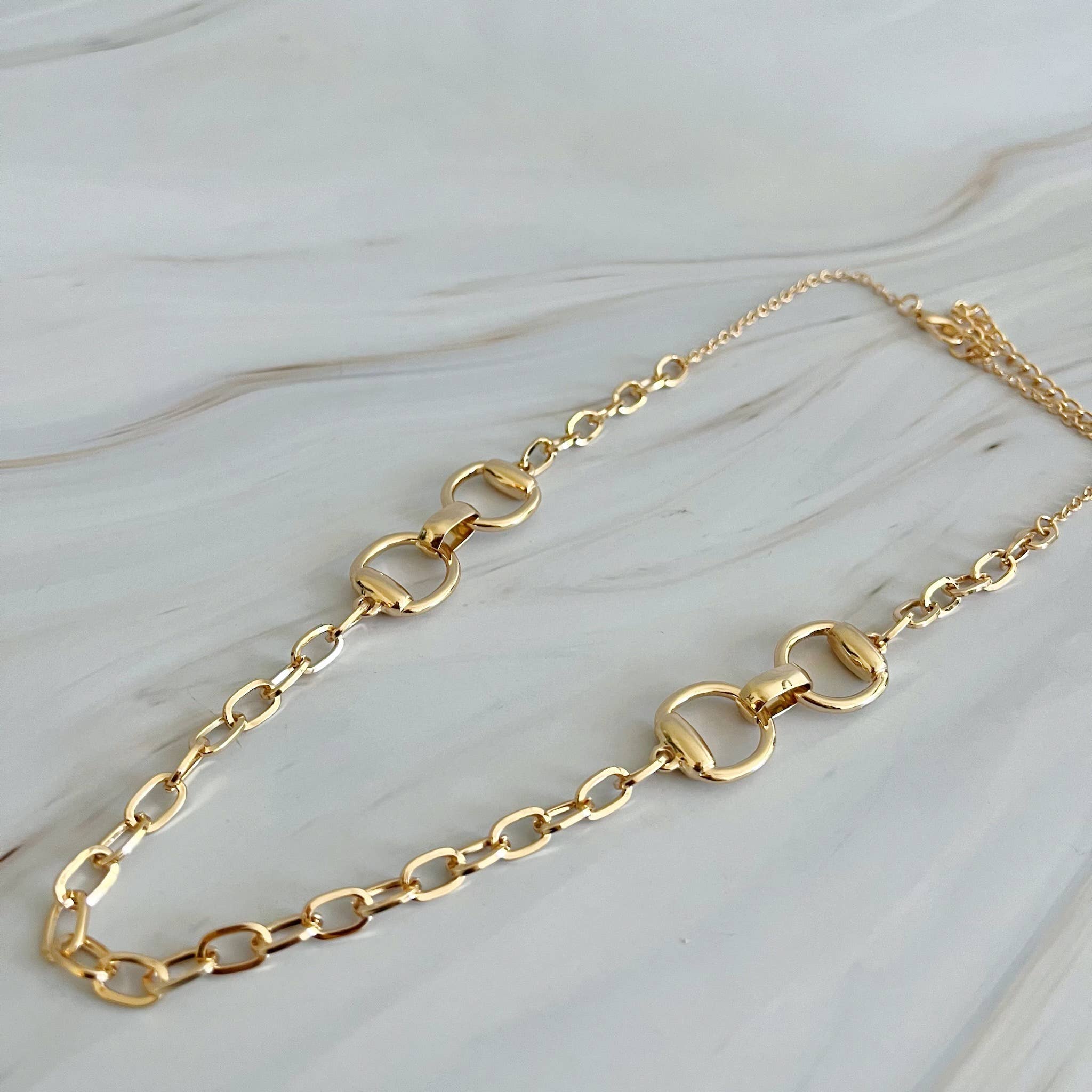 Ellison+Young - Wholesale Link & Chain Necklace - Double Equestrian Chain Necklace2
