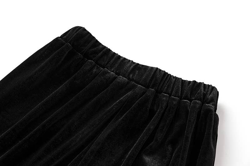 Productseeker – wholesale Kostymset – Dam – SET041 Kraftig pärlbyxa i sammet med breda ben21