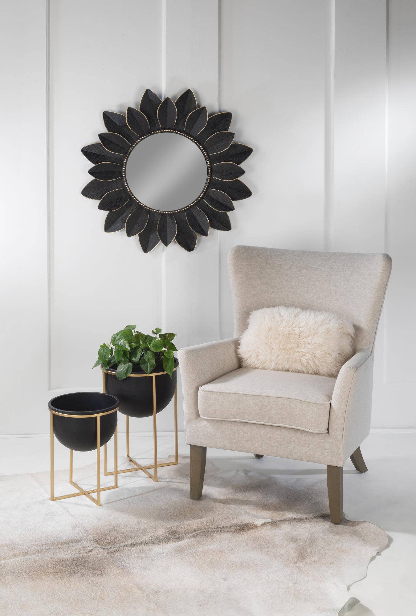 Tripar International - Vendita all'ingrosso Specchi da parete - Specchio decorativo da parete bianco/oro7