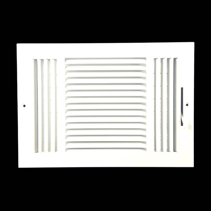 Three Way Side Wall/Celling Register 3SW 12"x8" for wholesale by PRIMA DECORATIVE HARDWARE INC