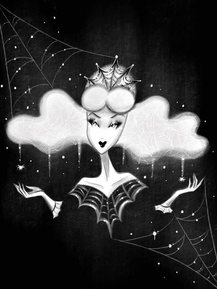 Madame Web Halloween Fine Art Print för wholesale av Stefani Rabideaux