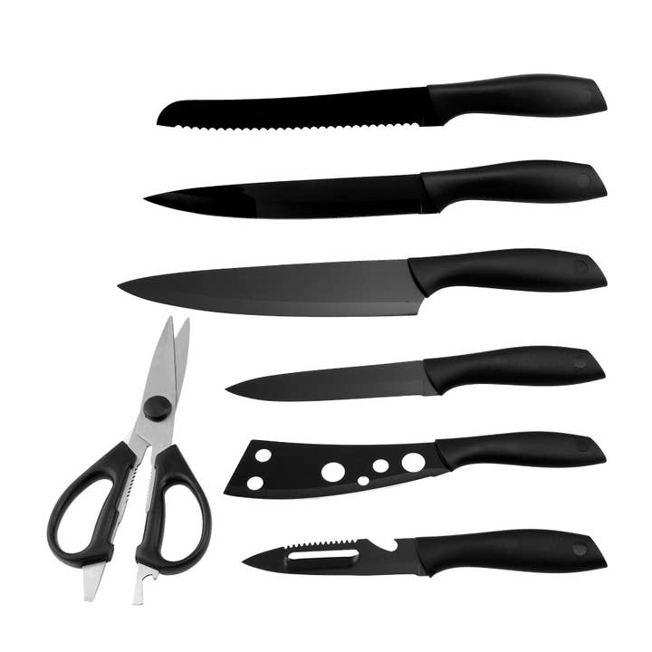 Stainless Steel 7-Piece Knife Set for wholesale by Supreme Housewares