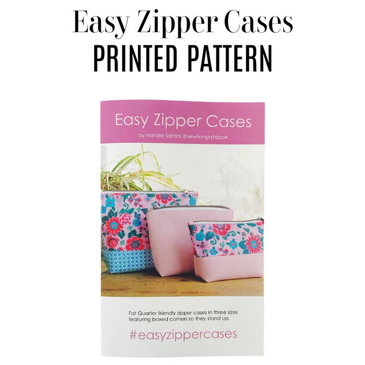 Easy Zipper Cases printed pattern for wholesale by Sew Hungryhippie LLC