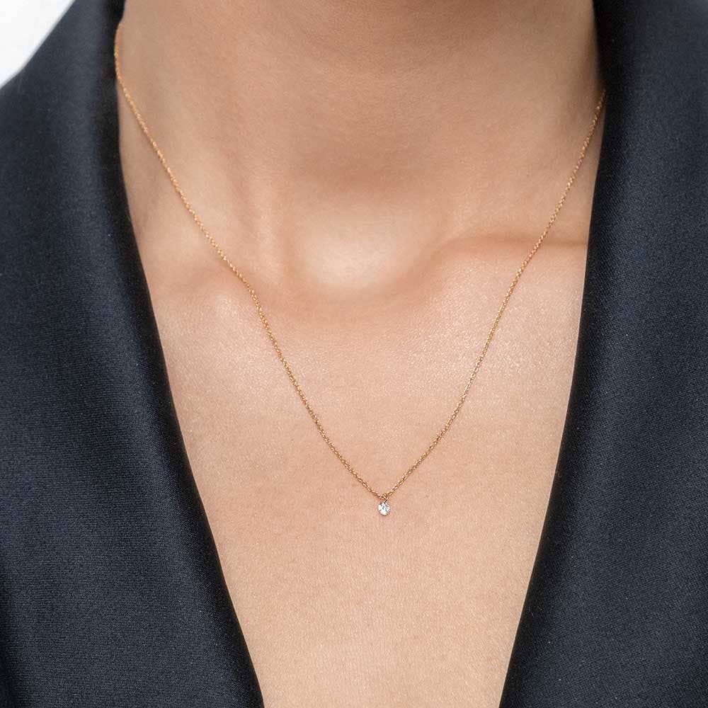 Leaf Jewelry - Wholesale Pendant/Charm Necklace - Pure Diamond 18K Yellow Gold Necklace4