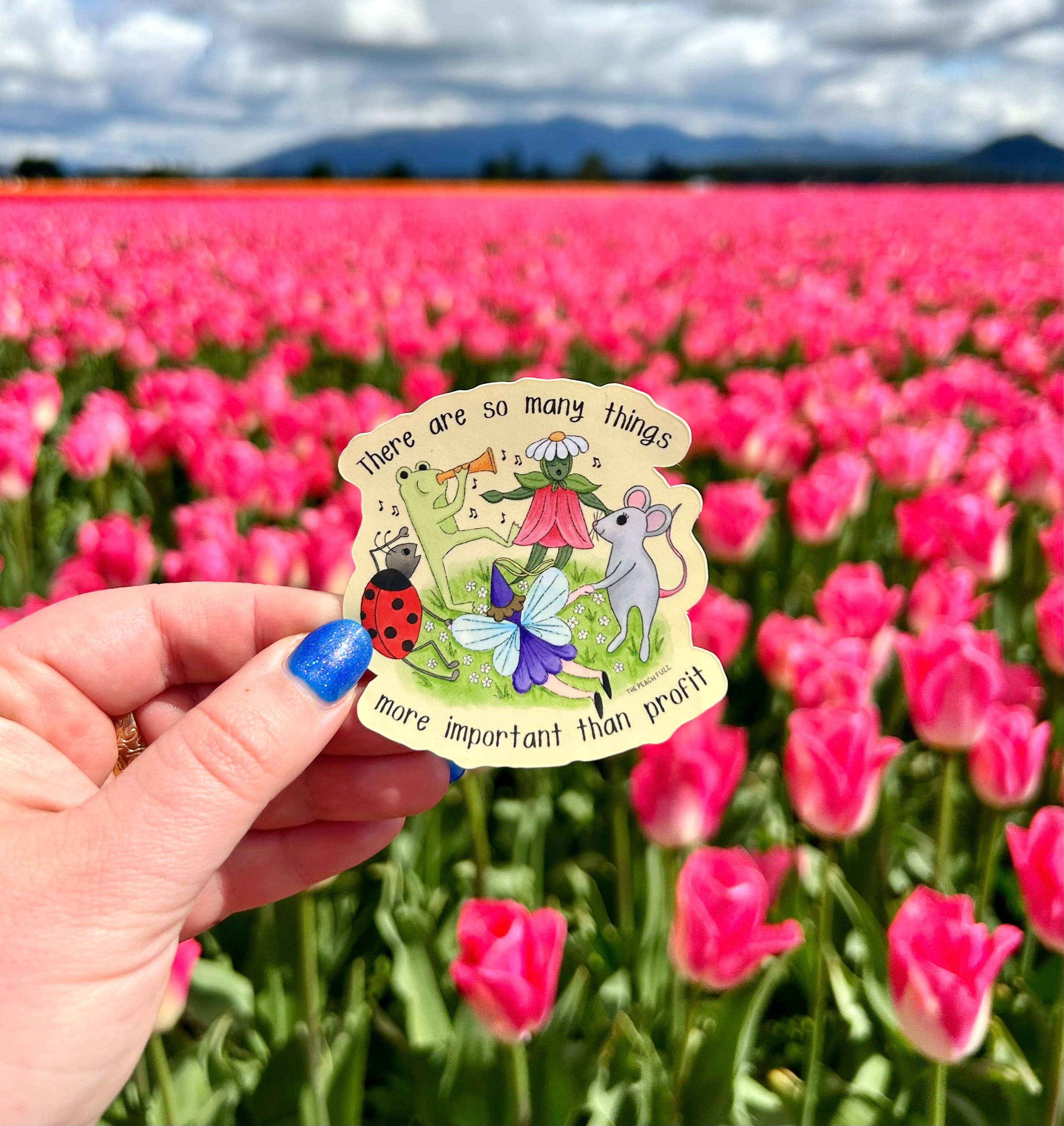 The Peach Fuzz - Wholesale Sticker - More Important Than Profits Sticker3