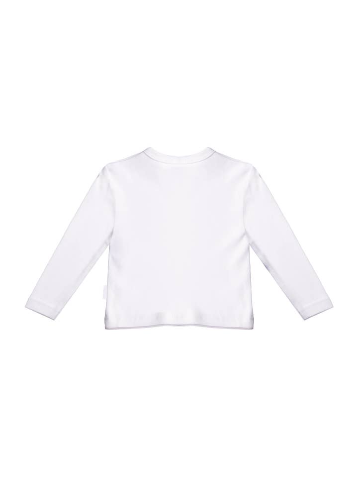 Liliput - Wholesale Screen Printed T-Shirt - Kids - Children's long-sleeve shirt in white with croissant print2