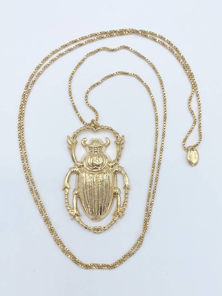 SINAÏ BAY scarab chain necklace for wholesale by Mademoiselle Oups