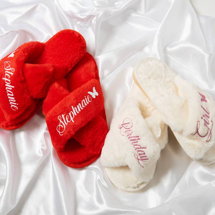 Sisters G Kids - Wholesale Slippers – Child - Kids Fluffy Cross Slippers 14