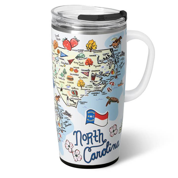 North Carolina Travel Mug (22oz) for wholesale by Swig Life
