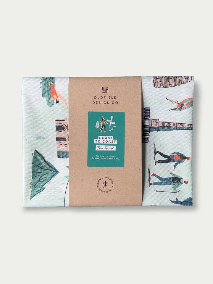 Coast to Coast Tea Towel for wholesale by Oldfield Design Co
