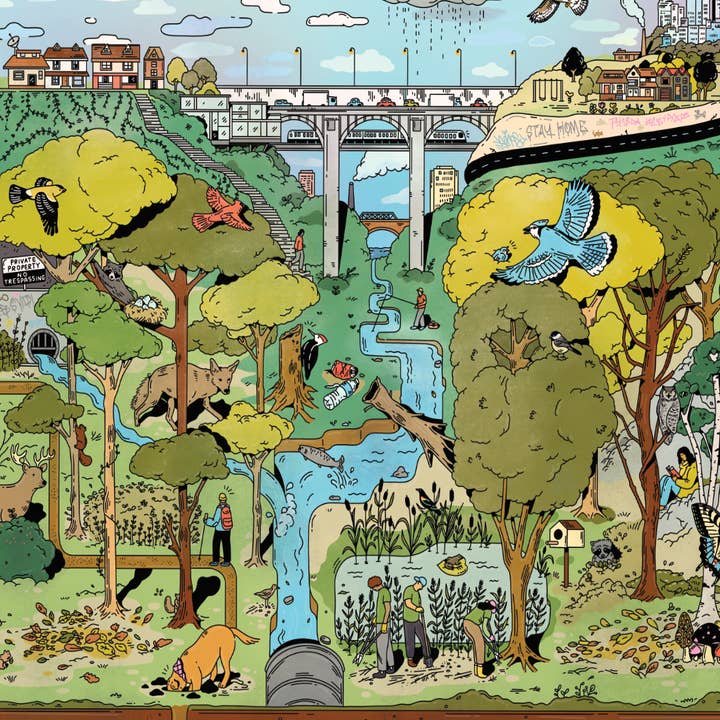 Mango Puzzles - Wholesale Puzzle - Adult - The Ravine | 1000-piece Puzzle for Adults | Artwork by Kathleen Fu