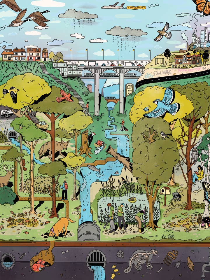 The Ravine | 1000-piece Puzzle for Adults | Artwork by Kathleen Fu for wholesale by Mango Puzzles