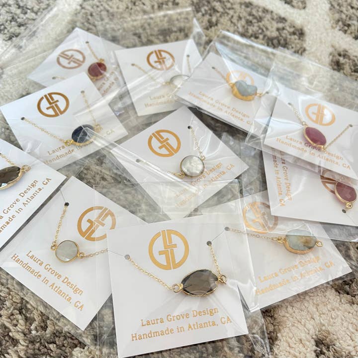 'Teri' (Unikat) Halskette - Silber für den Großhandel von Laura Grove Design