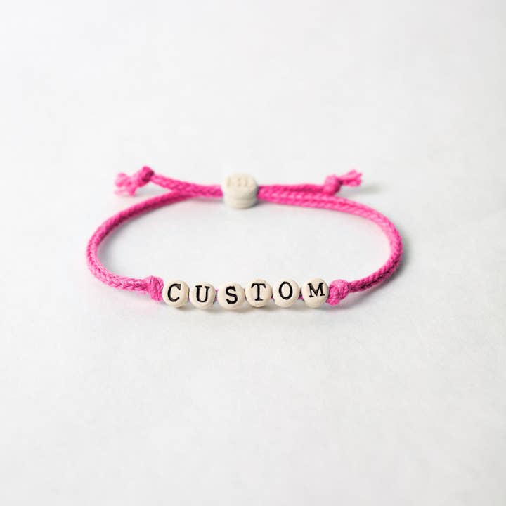 Braccialetti dell'Amicizia Personalizzati su Corda di Cotone Intrecciata a Mano per la vendita all'ingrosso da parte di MudLOVE