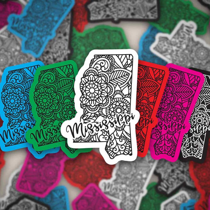 Albion Mercantile Co. - Wholesale Sticker - Mississippi 3.5 Inch Vinyl Waterproof Sticker5