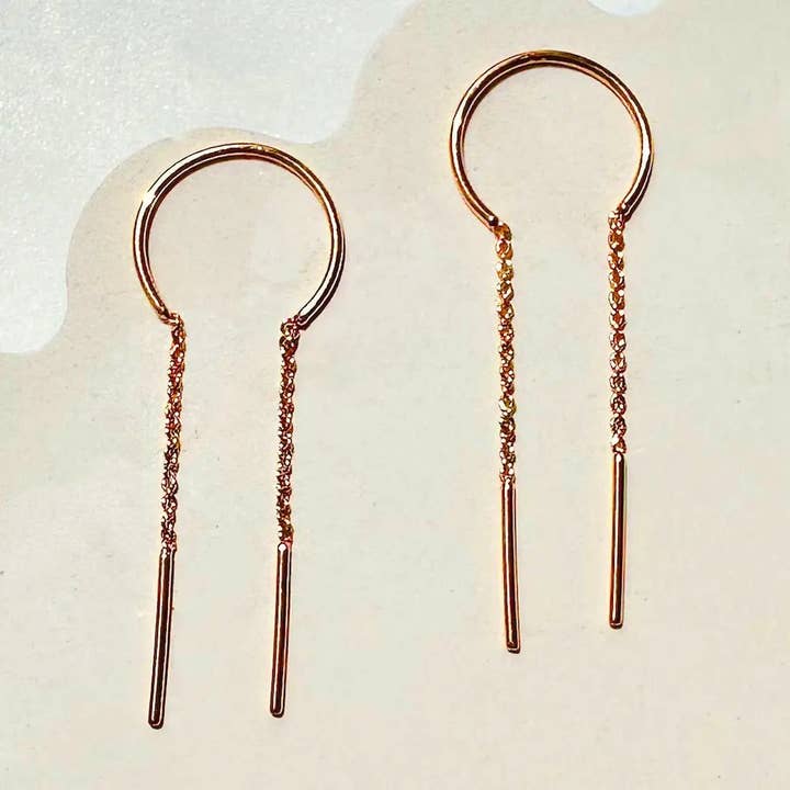 Honeycat Jewelry - Wholesale Dangle Earrings - Threader Drop Bar Earrings4