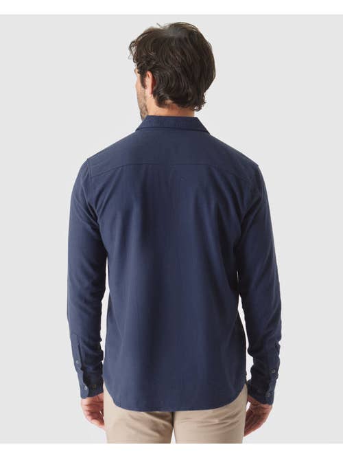 True Classic - Wholesale Button Down Shirt - Men's - Long Sleeve Shirt | Lightweight Flannel | Navy