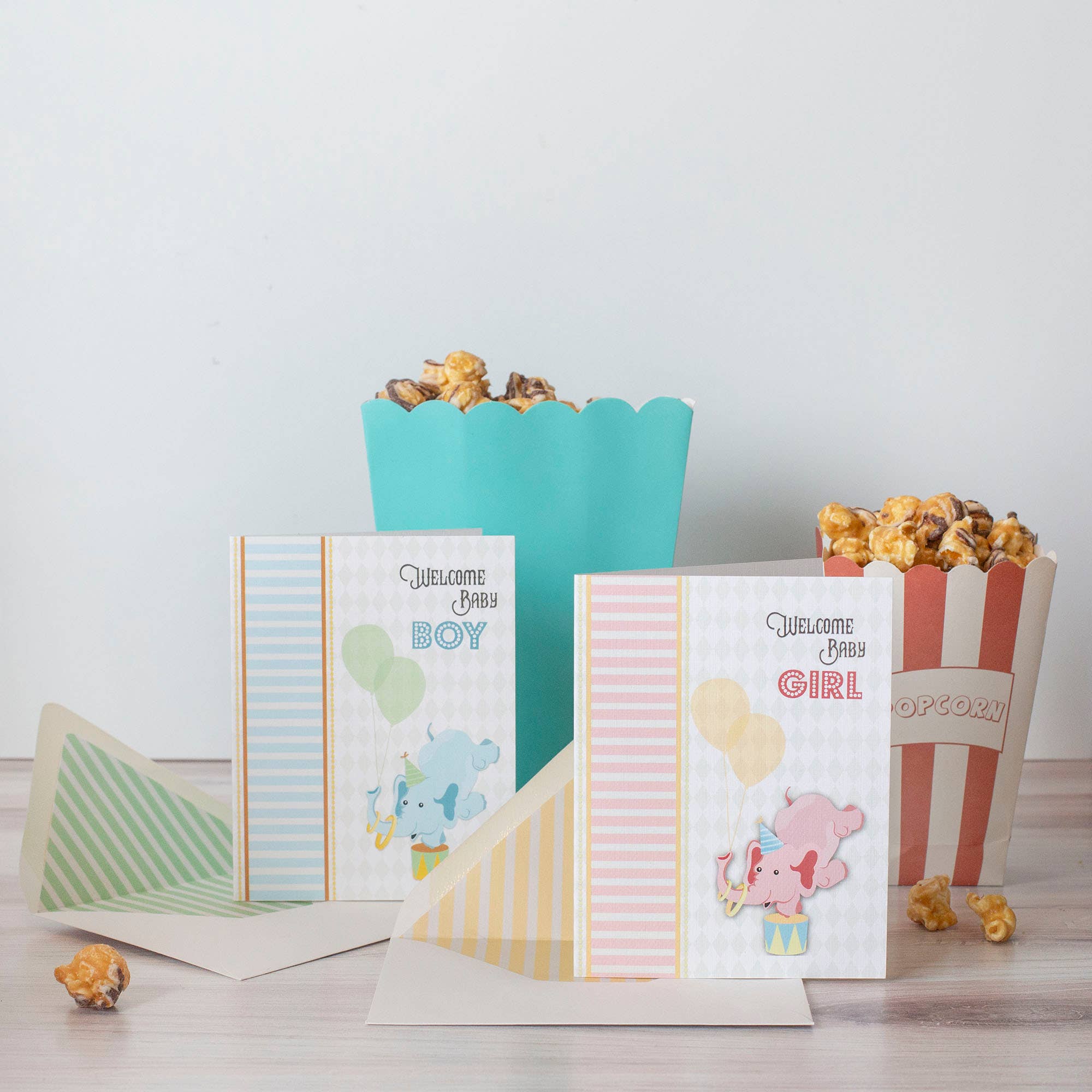 Mod Lounge Paper Company - Wholesale Baby Card - Vintage Circus Welcome Baby Card - Boy3