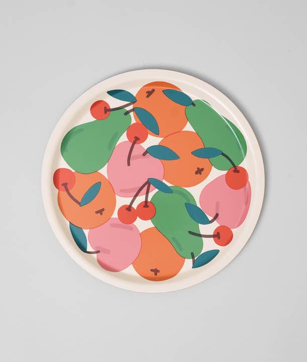 Wrap - Wholesale Serving tray - Fruit Bowl Small Round 12" Birch Serving Tray2