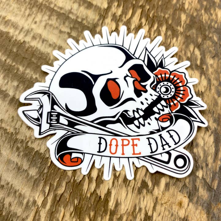 DOPE DAD Sticker for wholesale by Midwest Apparel