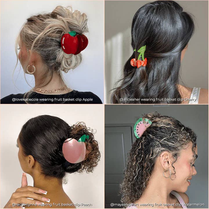 INH Hair - Wholesale Hair Clip - Women's - Fruit Basket Hair Claw Clip | limited edition hair accessory13
