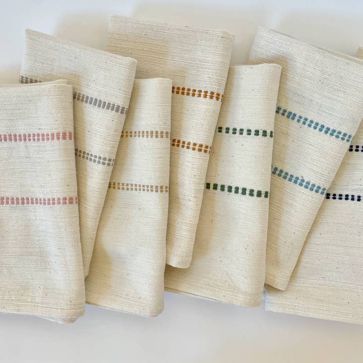 Sabahar - Wholesale Dinner & Cloth Napkin - Chamo Handwoven Ethiopian Cotton Napkins | Set of 23