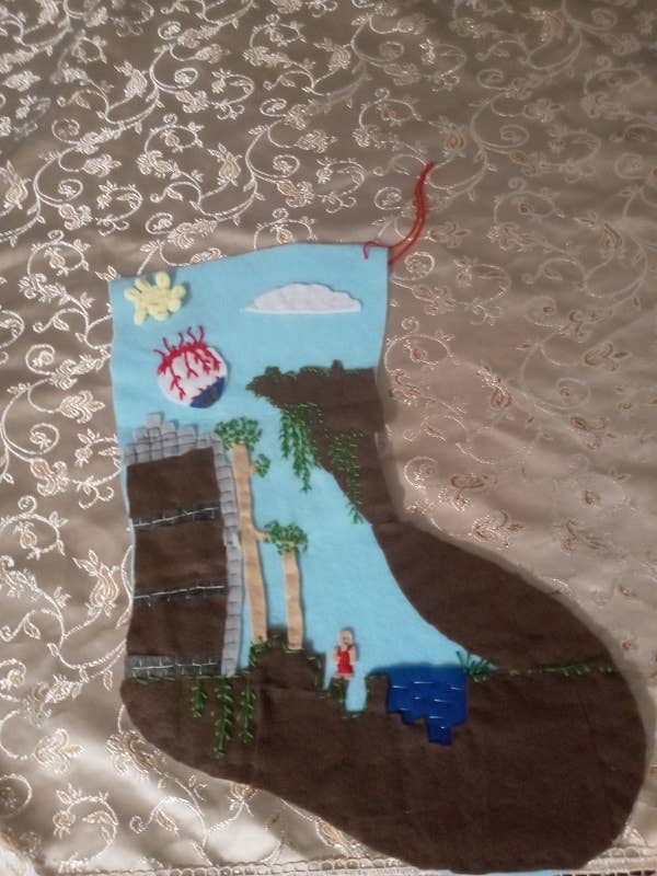 Calcetín de Navidad de Terraria, Decoración Única para Chimenea, LXC15 para venta al por mayor de BLUE RIBBON ORNAMENTS