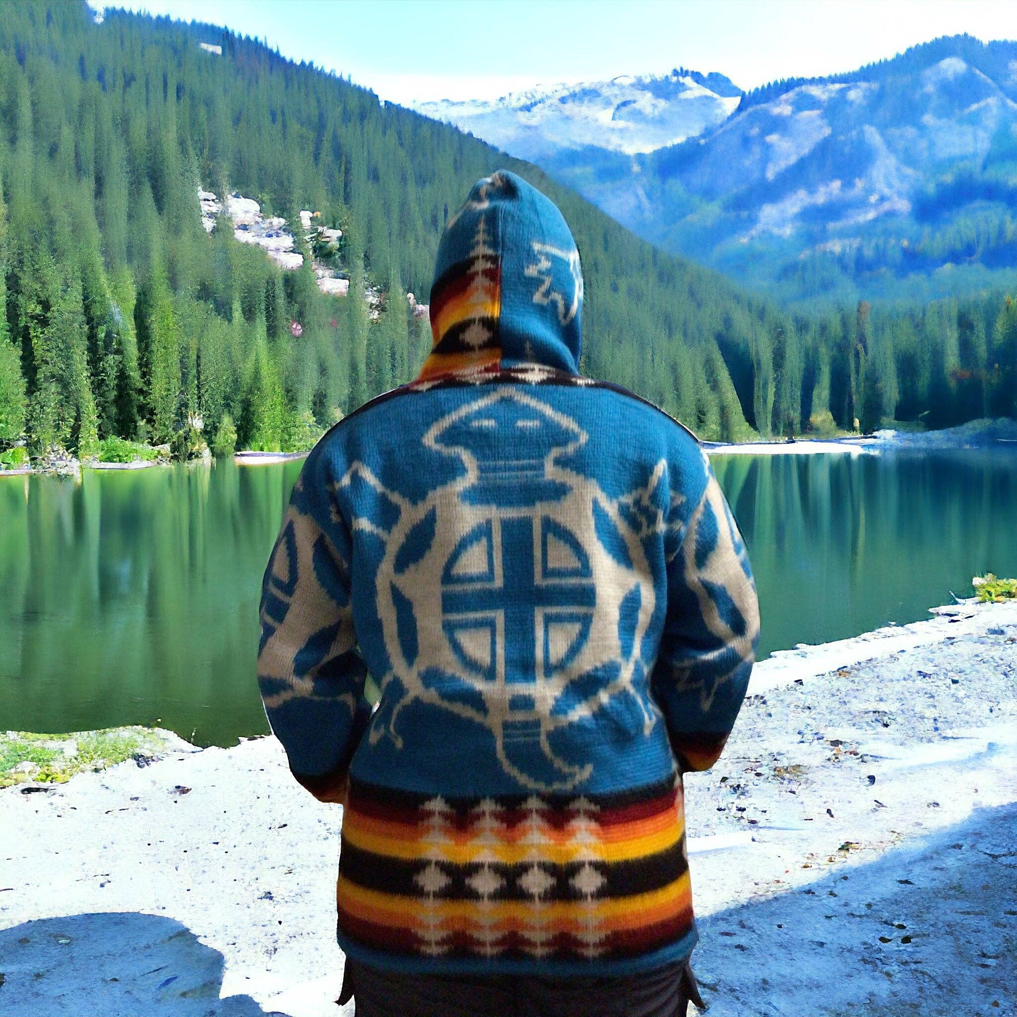 OldTribes – wholesale Hoodie - Dam – Turtle Unisex Alpaca Tröja4