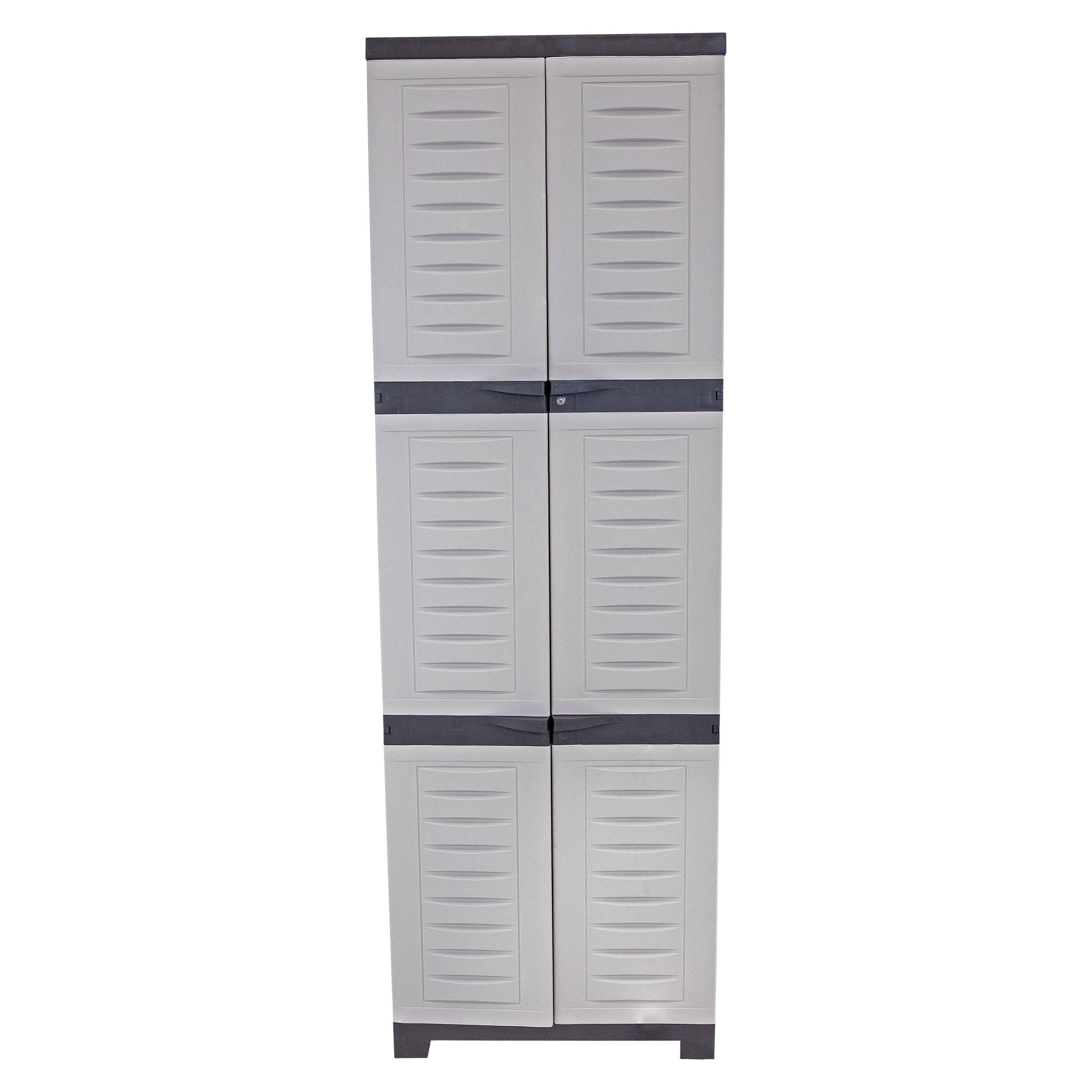 Sunnydaze Decor - Wholesale Cabinet - Lockable Storage Cabinet with 4 Shelves - Gray - 72"6