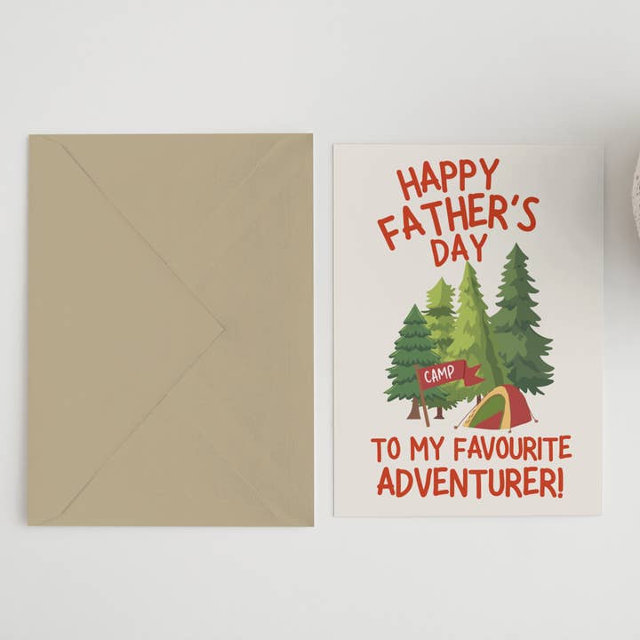 Happy Father’s Day favourite adventurer A6/5x7 card for wholesale by Blue Iris Designs Co