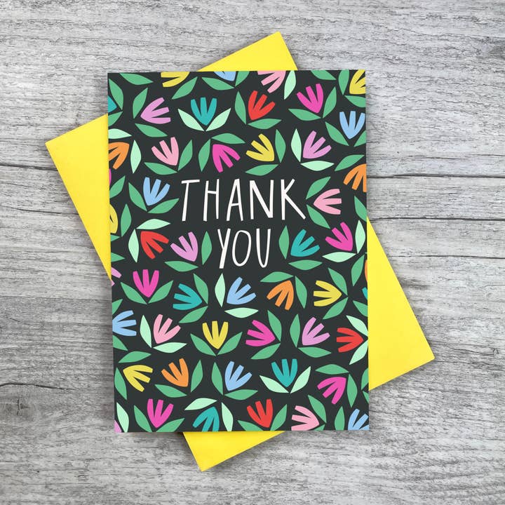 'Thank You' Greeting Card for wholesale by Joanne de Pace Design Studio