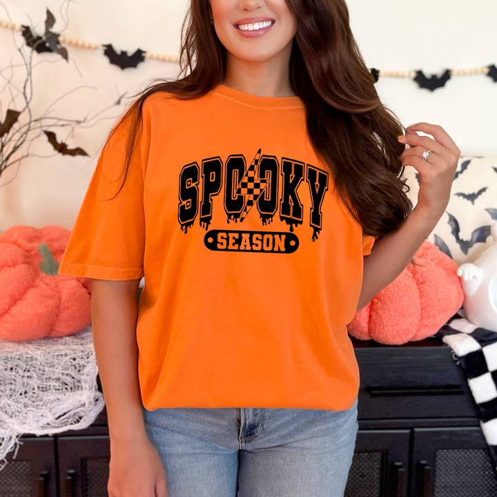 Camisetas Spooky Season, Lightning Bolt, para adultos para venta al por mayor de Ivory Soul