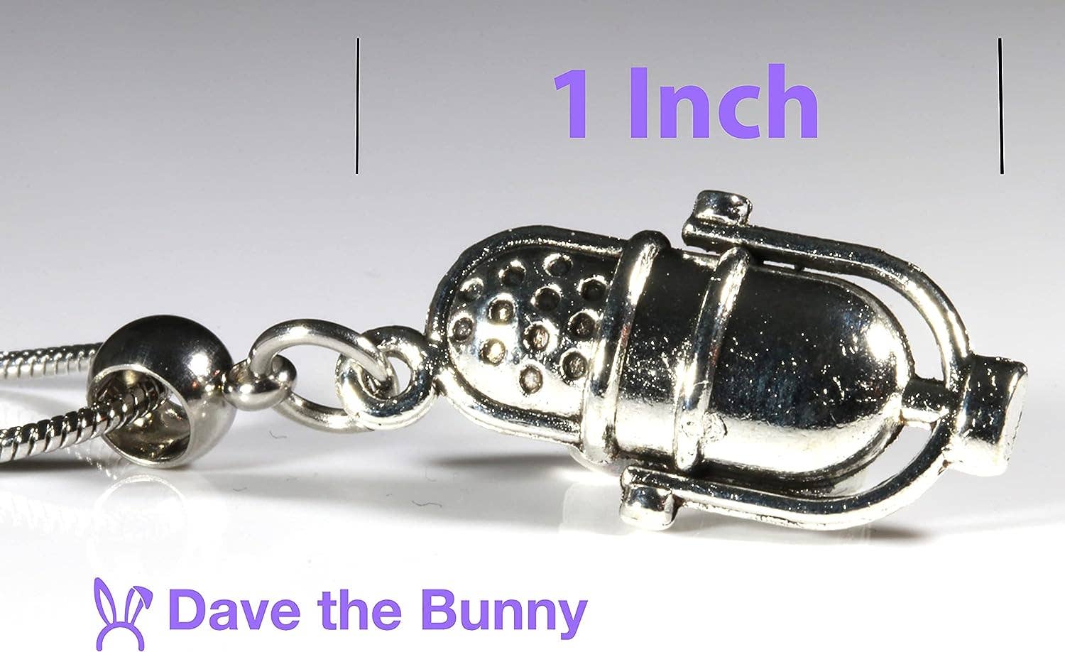 Dave The Bunny - Wholesale Individuele bedel/hanger - Cadeaus voor zangers - Encanto Microphone Jewelry Music Charm N2