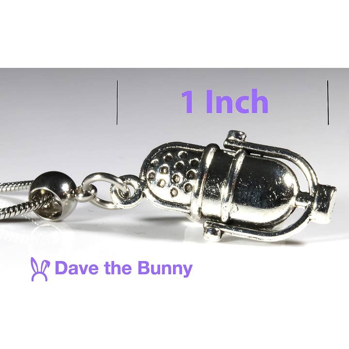 Dave The Bunny - Wholesale Individuele bedel/hanger - Cadeaus voor zangers - Encanto Microphone Jewelry Music Charm N2