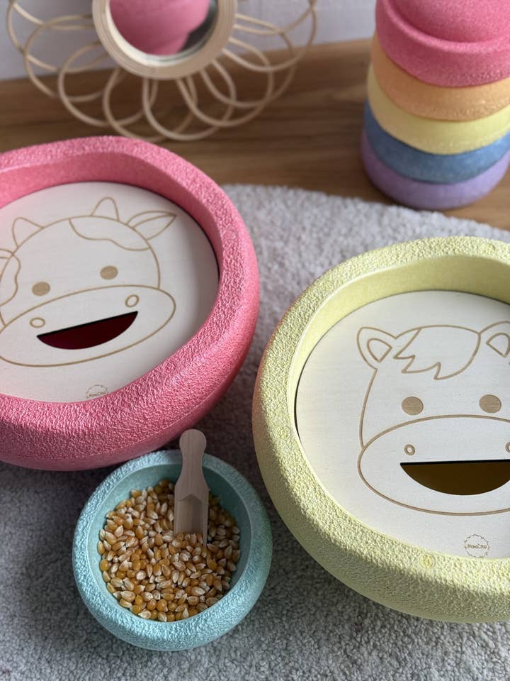 Piastra di attività testa di animale (pietre impilabili) per la vendita all'ingrosso da parte di MomsCrew