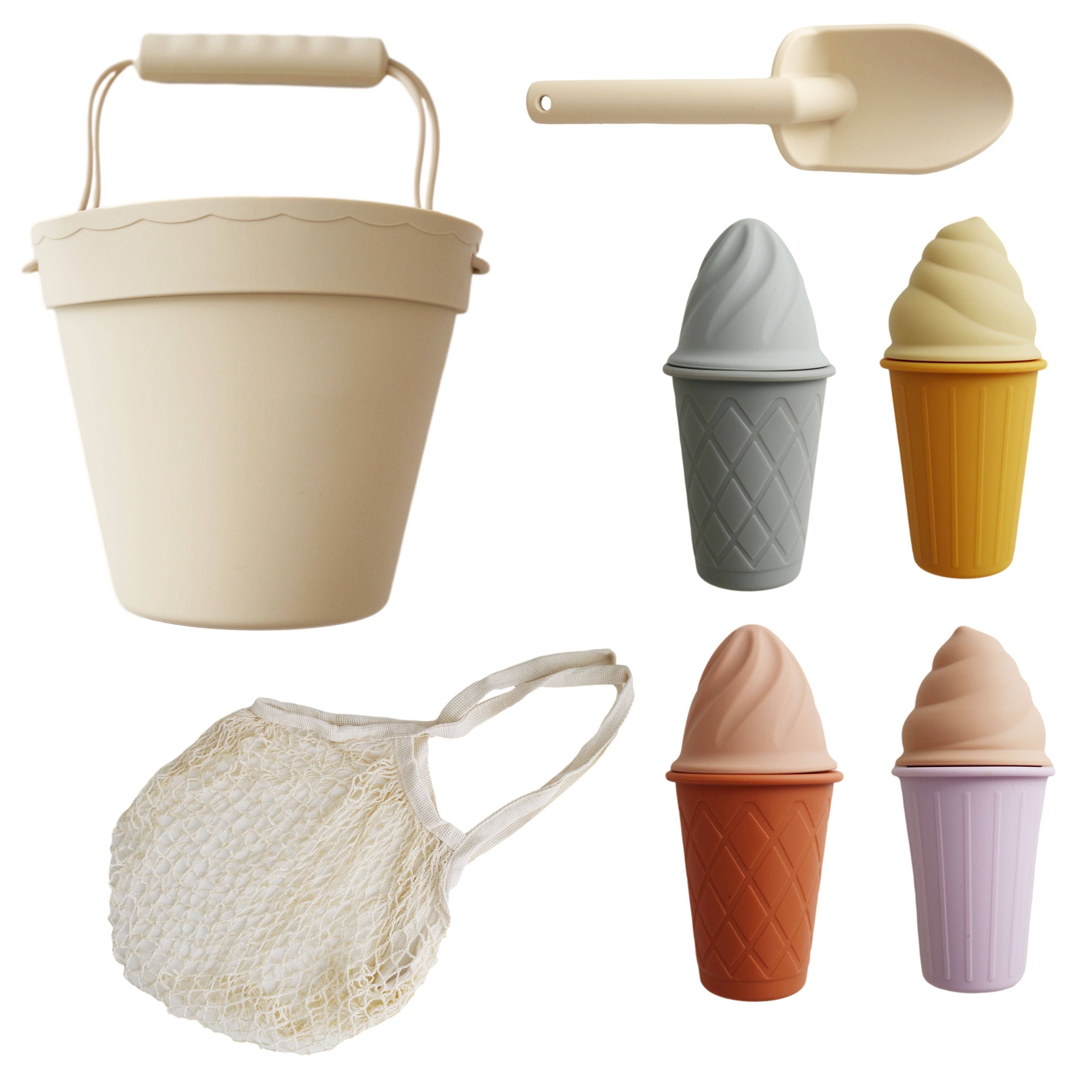 Marlowe & Co - Vente Jouet de plage/piscine - Enfant et bébé - Ensemble de Plage Glace Rétro Classique en Silicone18