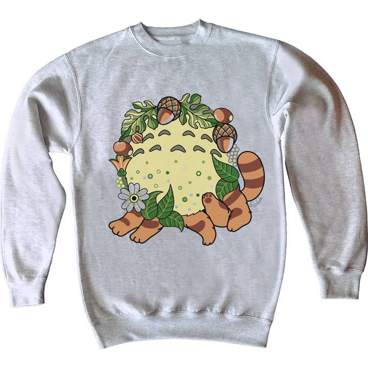 Grey Totoro Fanart Sweatshirt By La Barbuda for wholesale on Faire