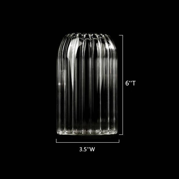 Sweet Home Deco - Wholesale Vase - Stripes Clear Bud Vases, Borosilicate Light Weight Glass1