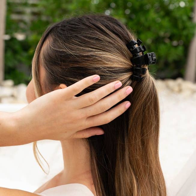 TELETIES - Wholesale Hair Clip - Women's - Classic Hair Clip | Small | Jet Black
