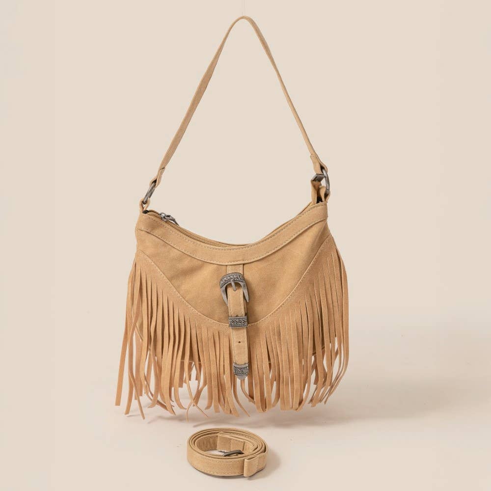 Anarchy Street - Wholesale Crossbody Bag - Women's - Suede Cascade Fringe Shoulder Bag8