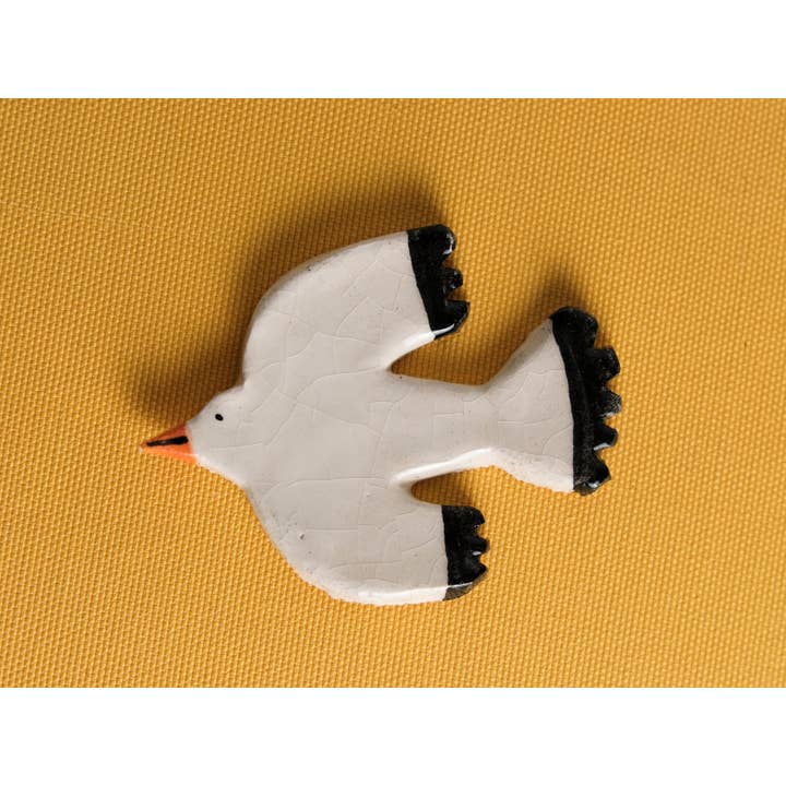 Matilde Horta - Wholesale Magnet - White Bird - Handmade Ceramic Magnets4