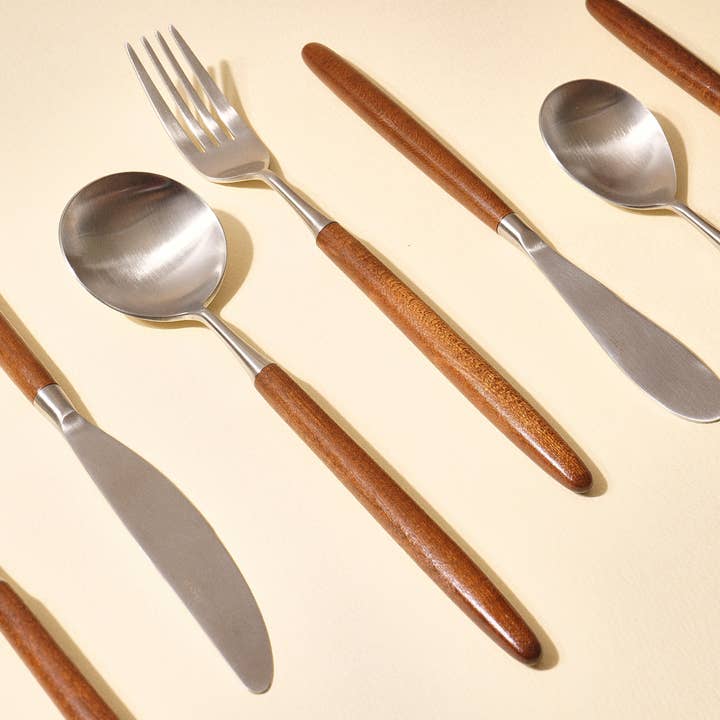 Korea Table - Wholesale Assorted Cutlery Set - Honey Maple Cutlery26