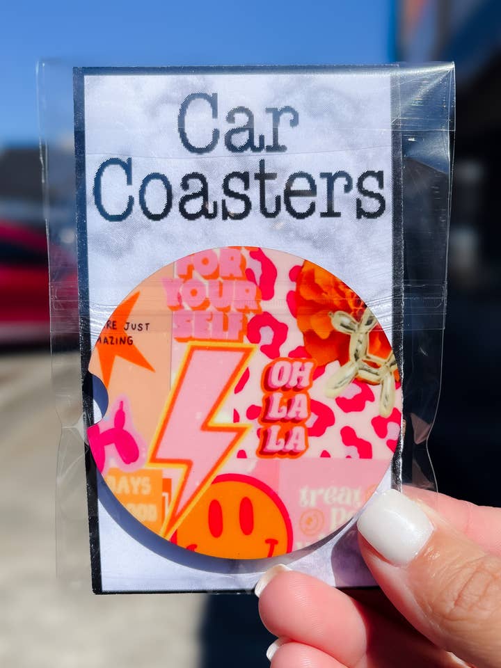 Oh La La Car Coasters for wholesale by The Sassy Owl
