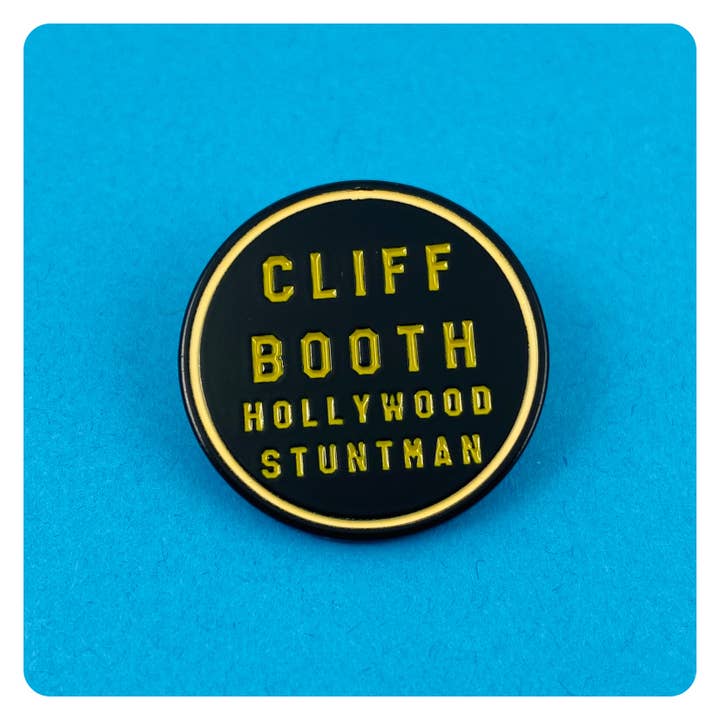 Cliff Booth Enamel Pin for wholesale by Ridin' High Productions