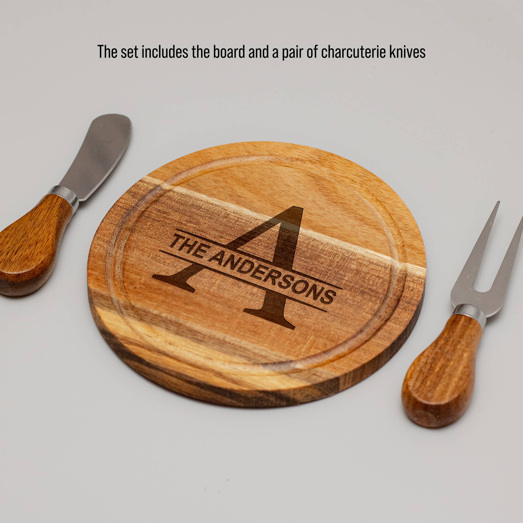 Famgraving - Wholesale Cheese Board - Personalized Mini Charcuterie Cheese Knives Board Set8