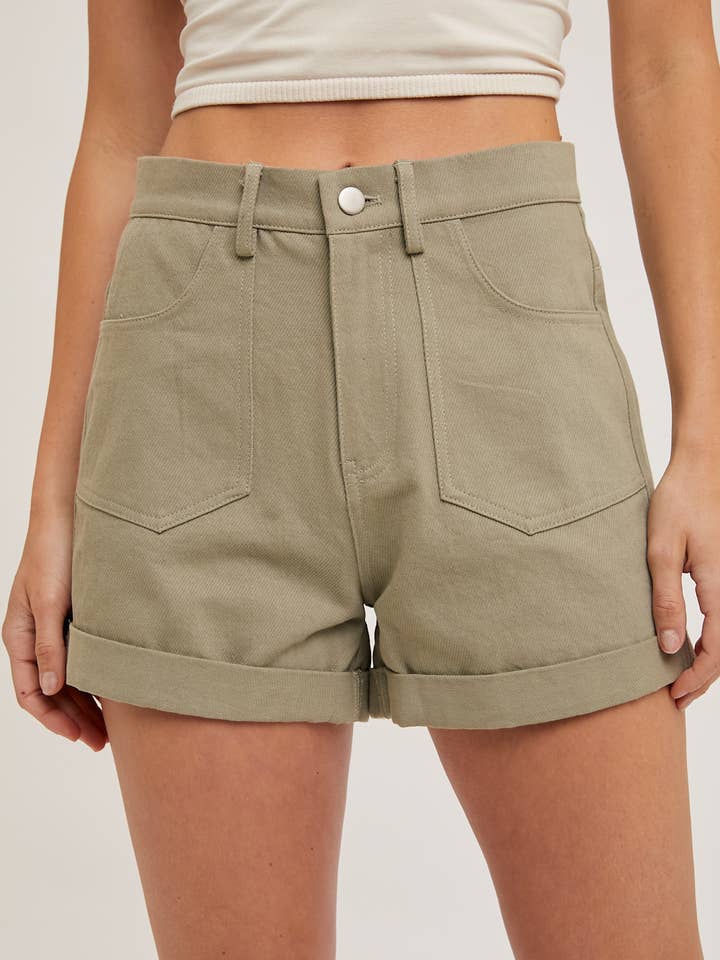 Bluivy - Wholesale Shorts - Women's - HIGH-RISE DENIM MOM SHORTS SIDE POCKETS