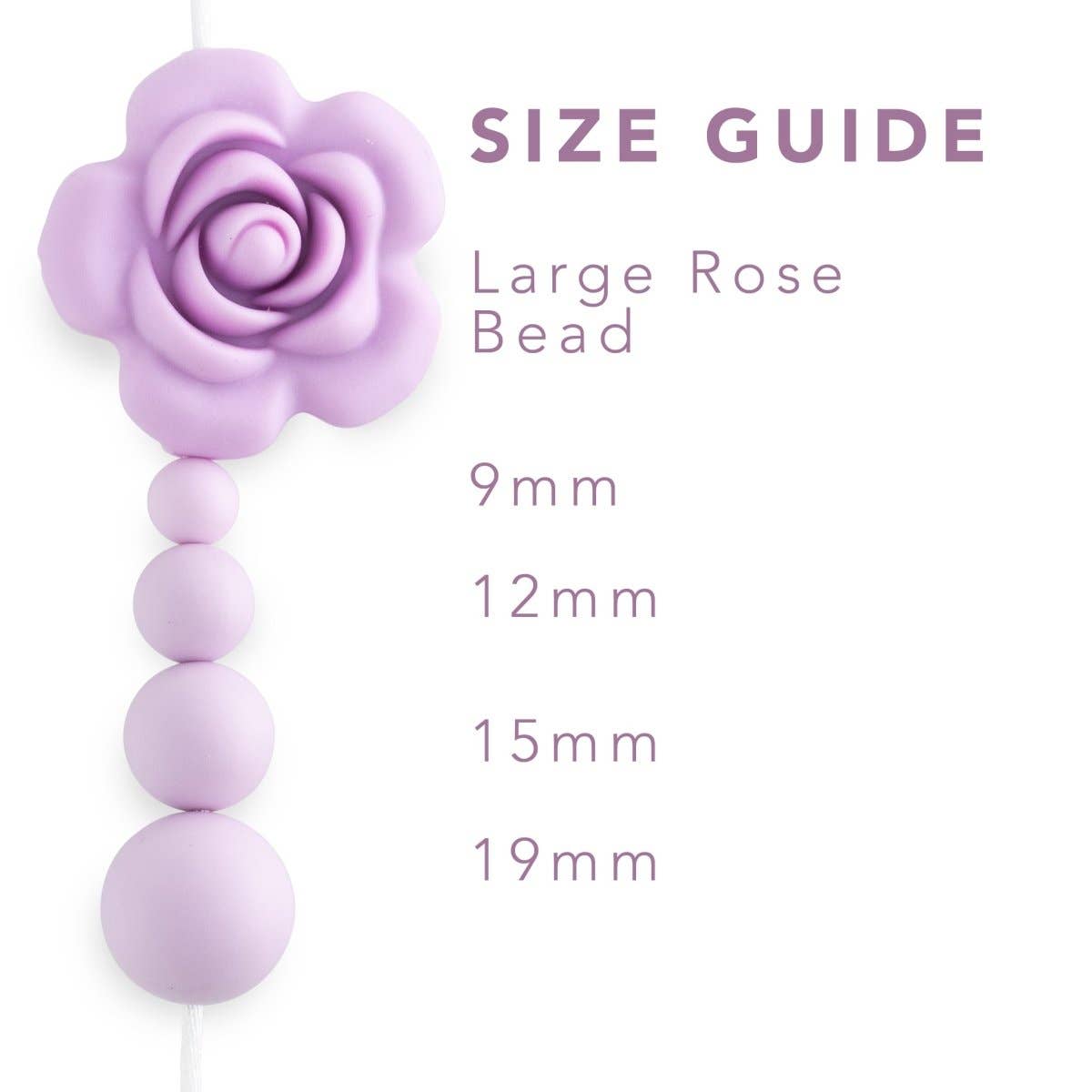 Cara & Co Silicone Craft Supply - Wholesale Beads - Large Rose Silicone Focal Beads5