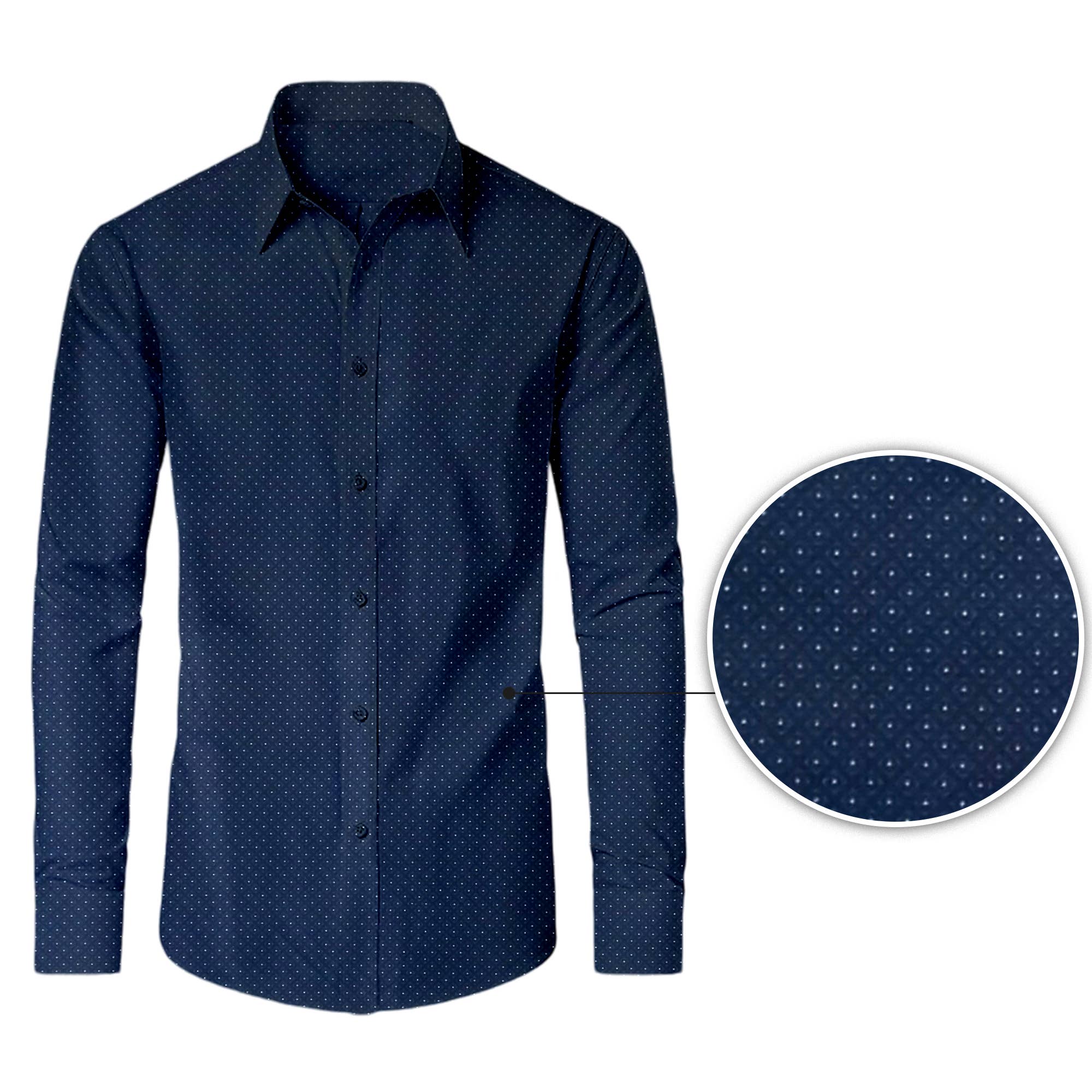 Galaxy By Harvic – Camisa de botões - Homem por atacado – Camisas de Homem de Manga Comprida com Estampado e Elasticidade para Desempenho4